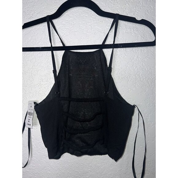 LF Run Cinta Run Festival Crop Top Concert Braless Shirt NWTS Embroidered Boho V - Picture 9 of 12